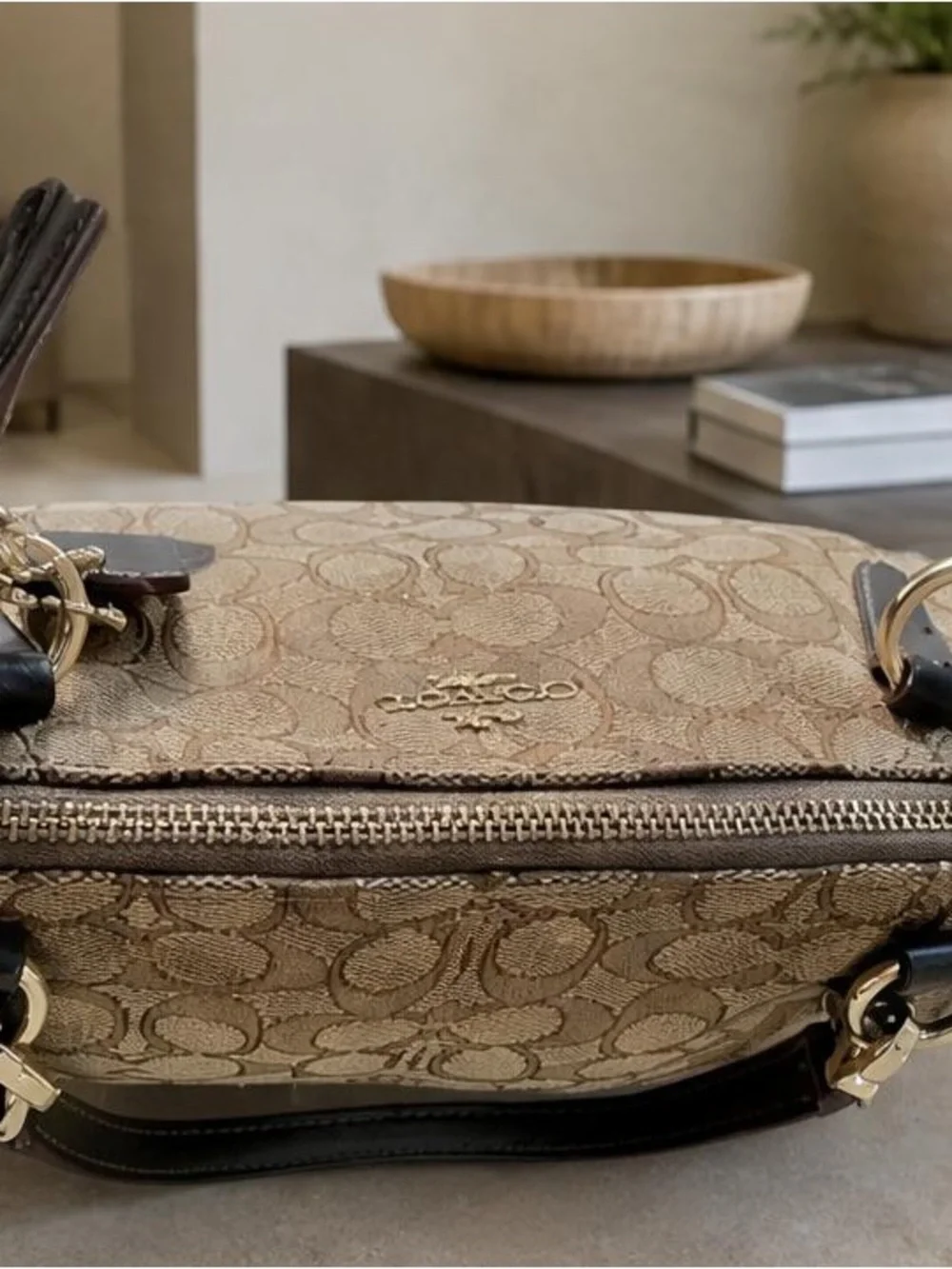 Coach jacquard tote